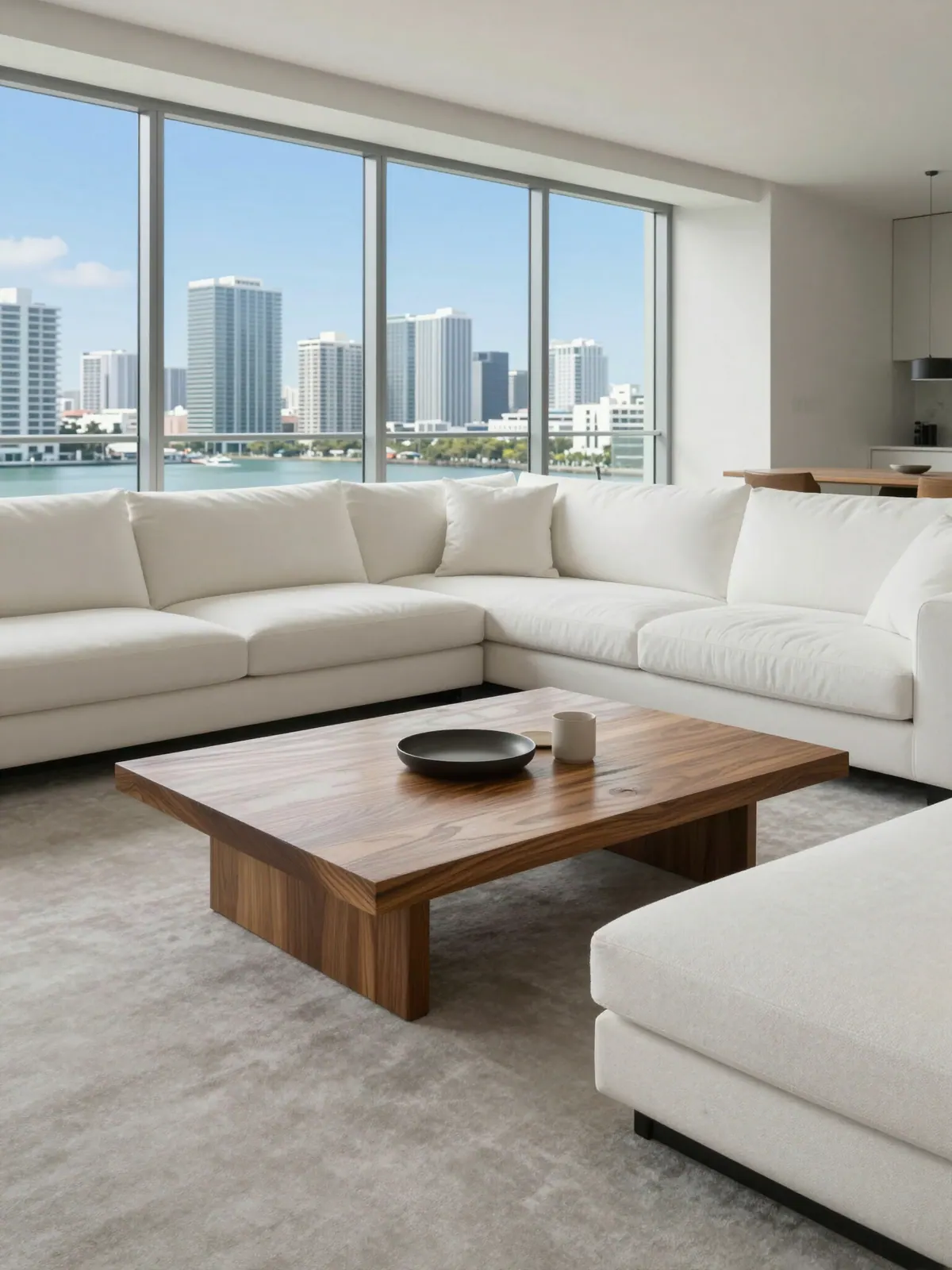 Contemporary living room in an Exora Spark managed home